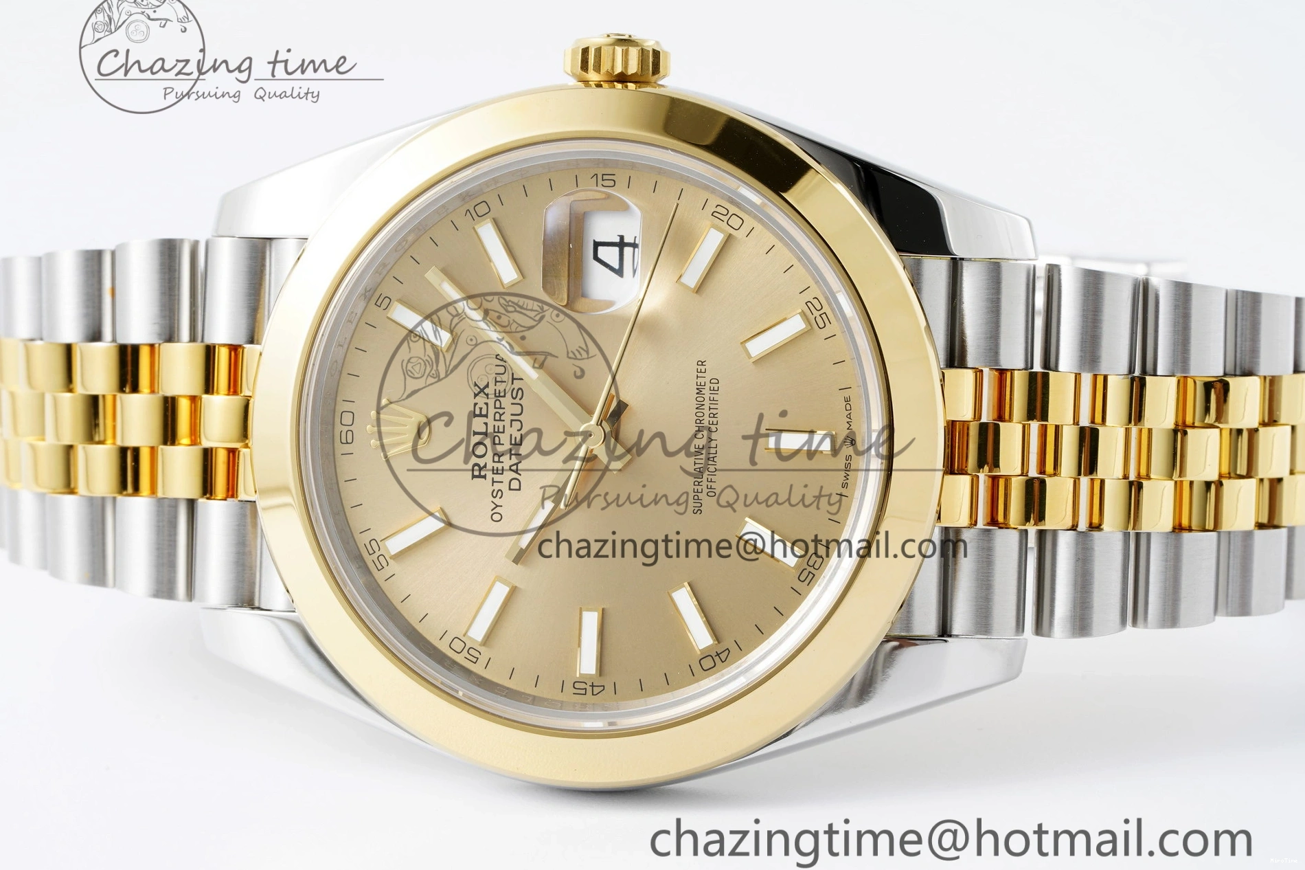 MiroTime 0124 Breathable DateJust 41 SS YG Polished Bezel KING 1:1 Best Edition 904L Steel YG Dial on Jubilee Bracelet VR 2221